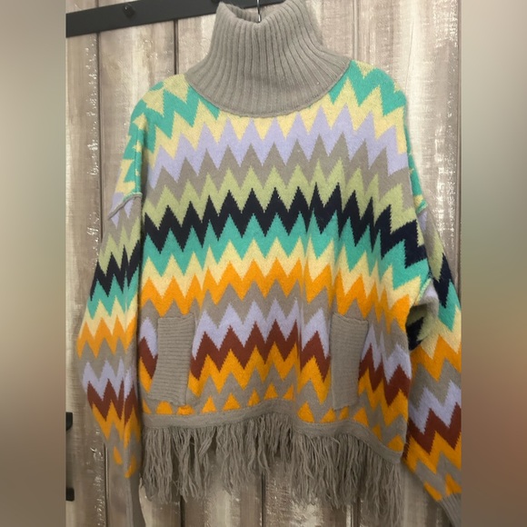 Anthropologie Plenty by Tracy Reese Fringed Turtleneck Sweater, S - Picture 9 of 11